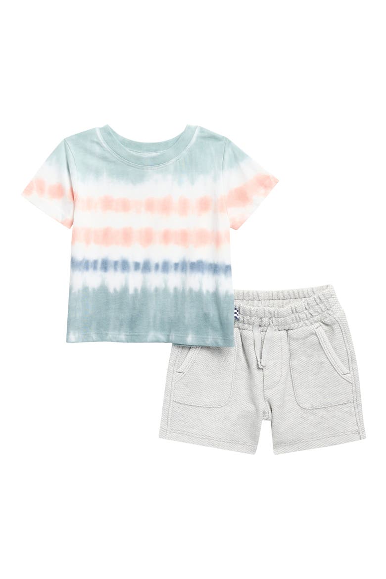 Sunray Tie Dye T-Shirt & Shorts Set, Main, color, TIE DYTE MULTI