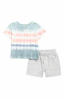 Splendid Sunray Tie Dye T-Shirt & Shorts Set