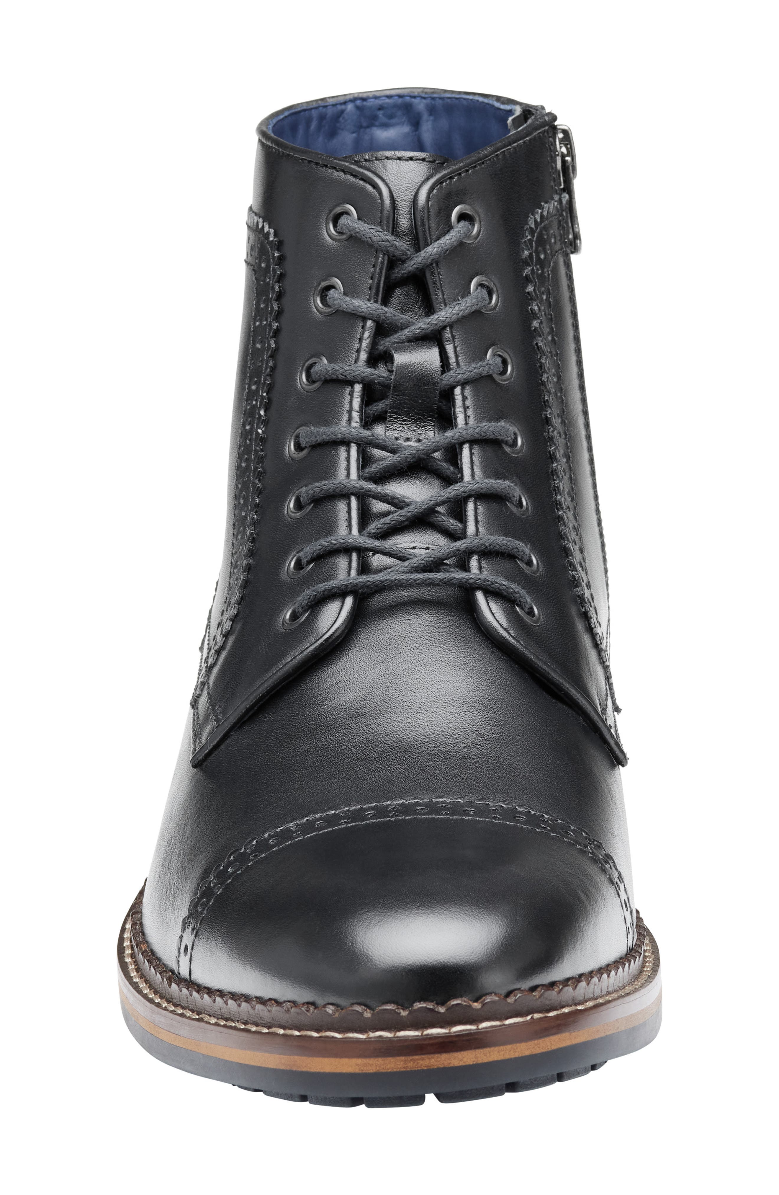 Johnston & Murphy Benton Leather Cap Toe Boot, Alternate, color, 