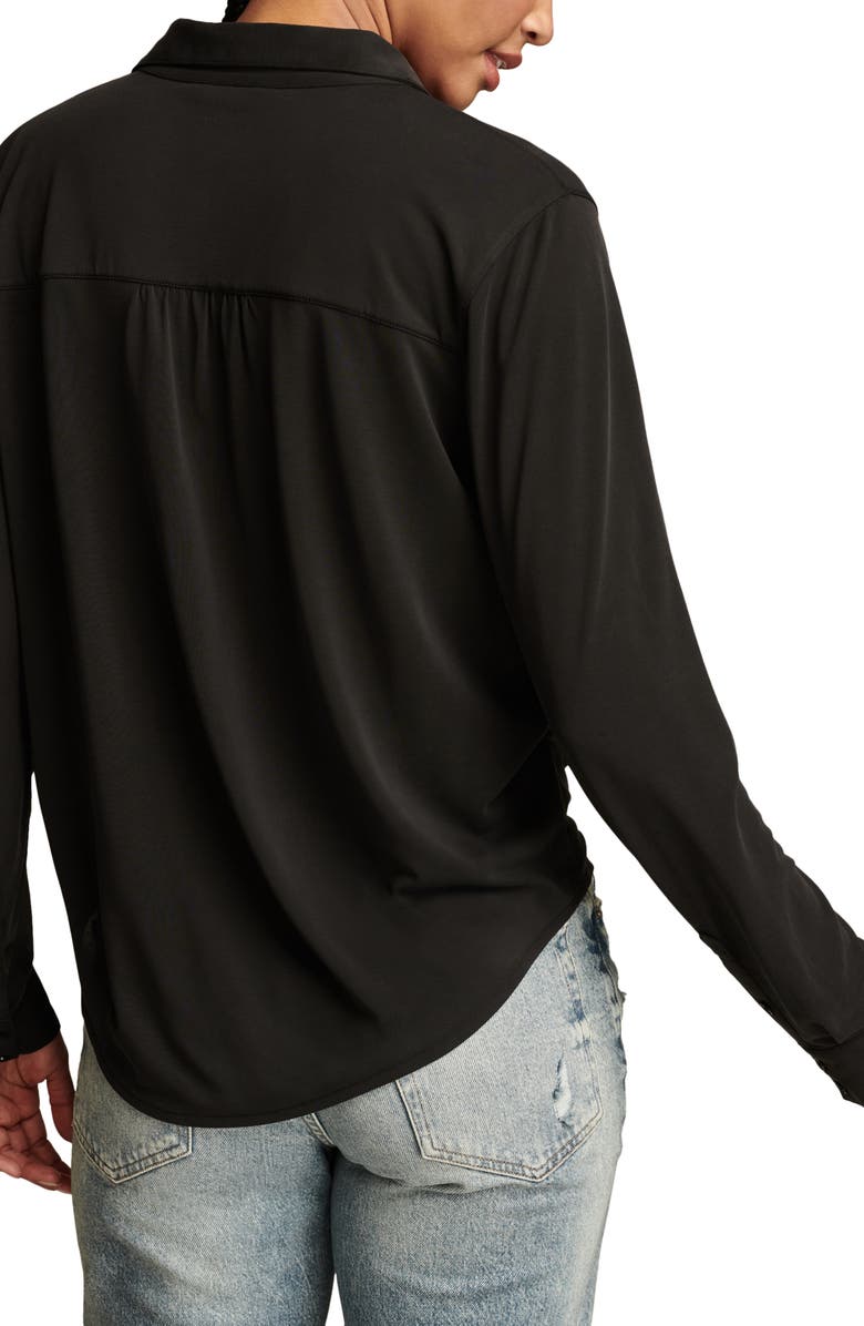 Lucky Brand Sandwash Shirt, Alternate, color, Jet Black