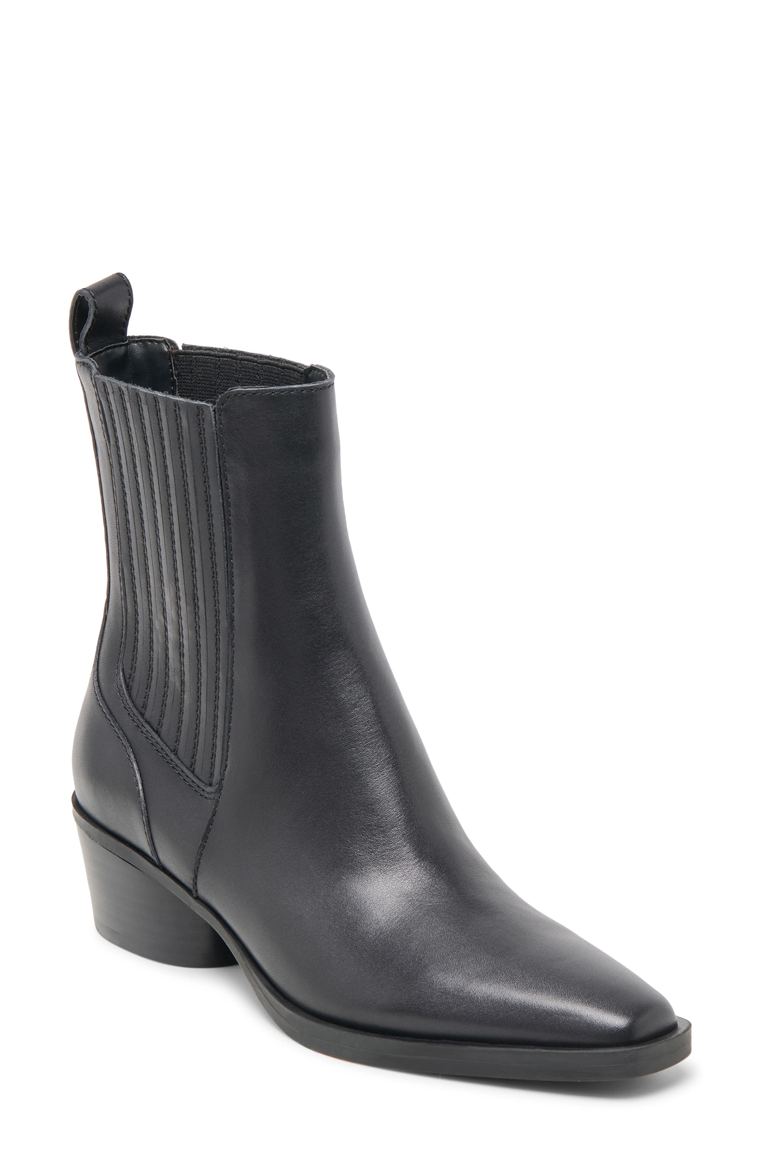 Dolce Vita Faint H2O Waterproof Chelsea Boot, Main, color, Black Leather H2o