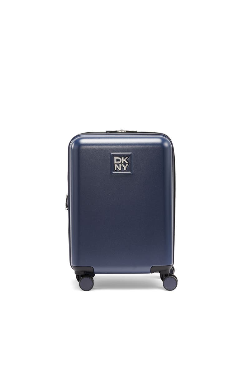 Expandable Hardshell 21" Lightweight  Carry On Suitcase With Spinner Wheels, Main, color, Navy