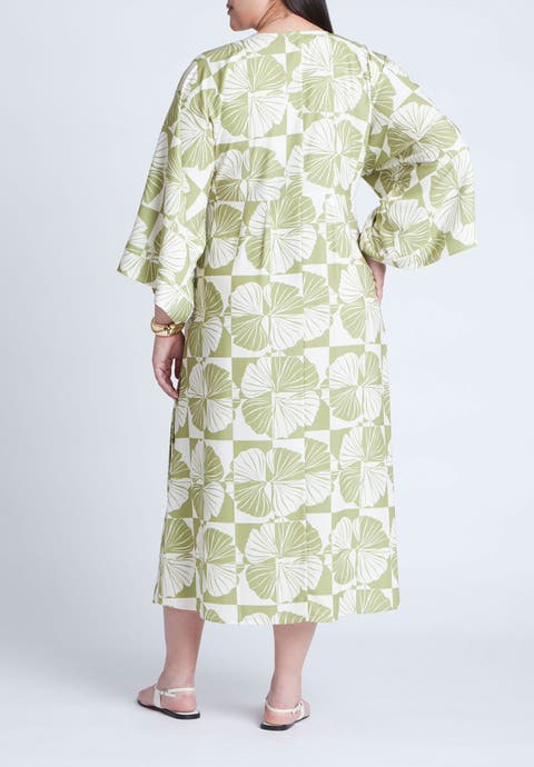 Kimono Sleeve Maxi Wrap Dress (Plus Available)