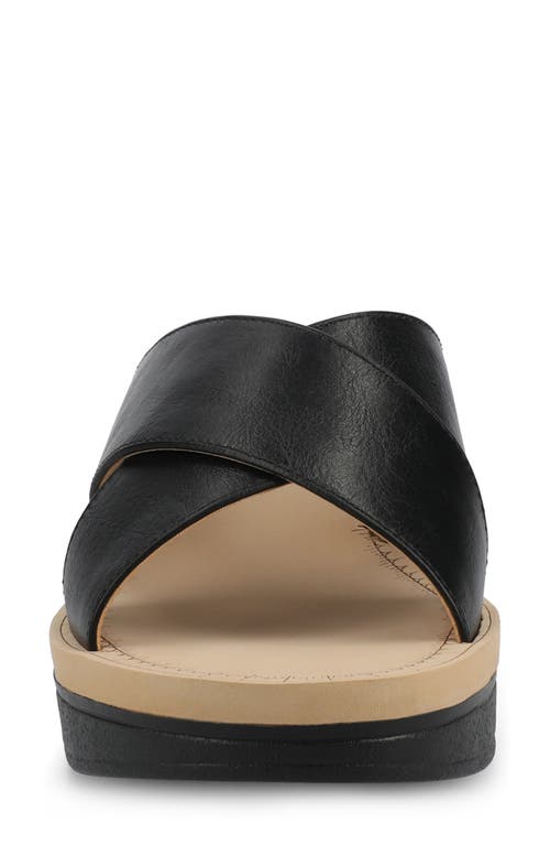 Shop Journee Collection Biara Platform Wedge Sandal In Black