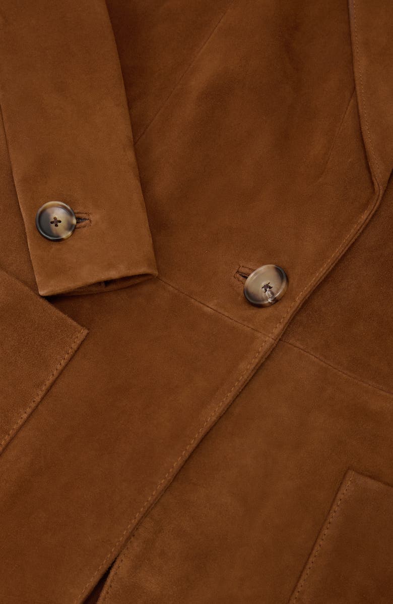 Reiss Cass Genuine Suede Blazer, Alternate, color, Tan Brown