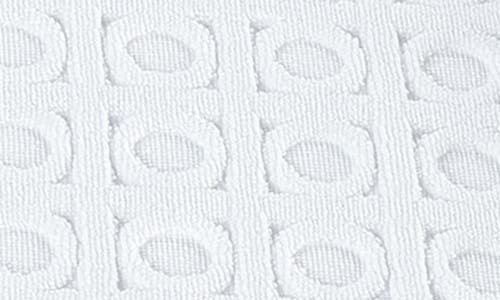 Brooks Brothers Circle-in-square Bath Mat In White