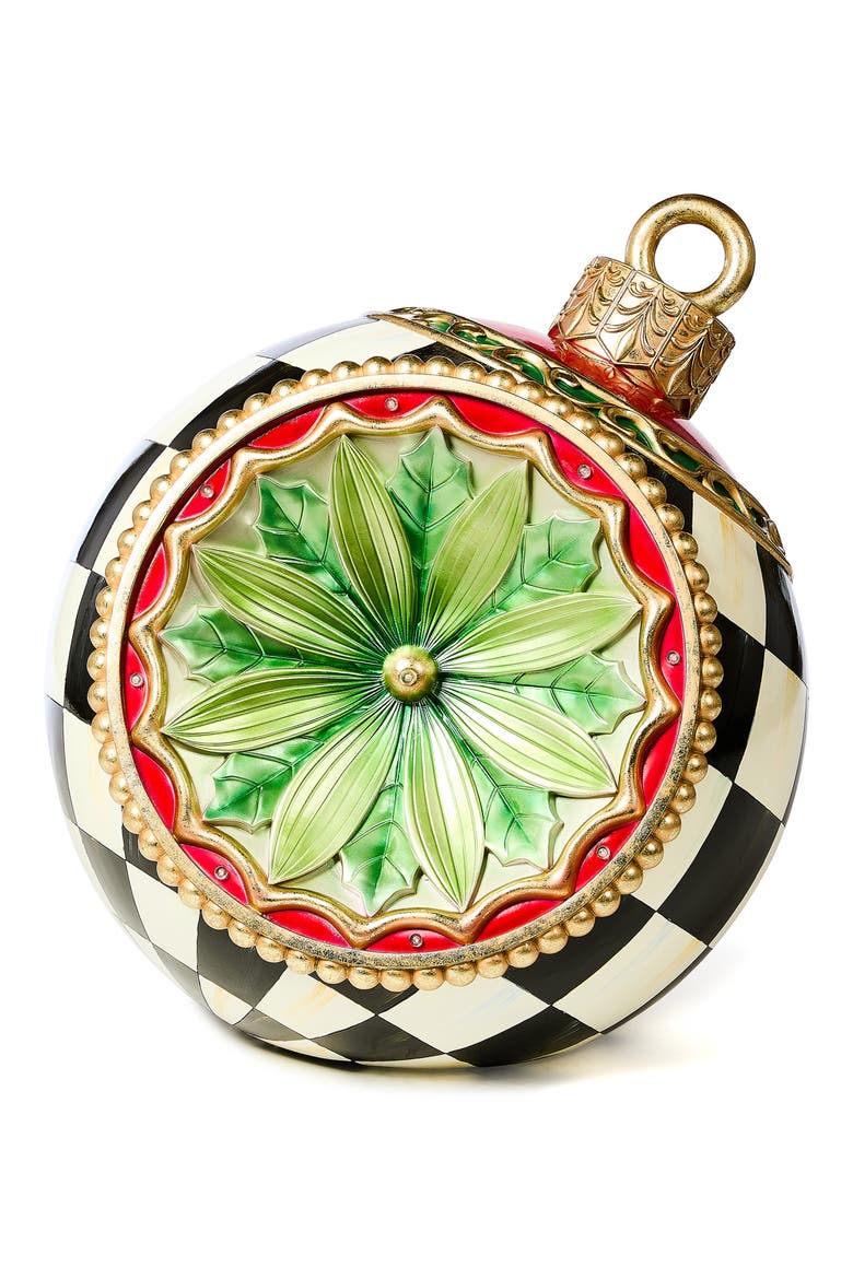 Reflector Outdoor Large Trophy Ornament, Main, color, BLACK