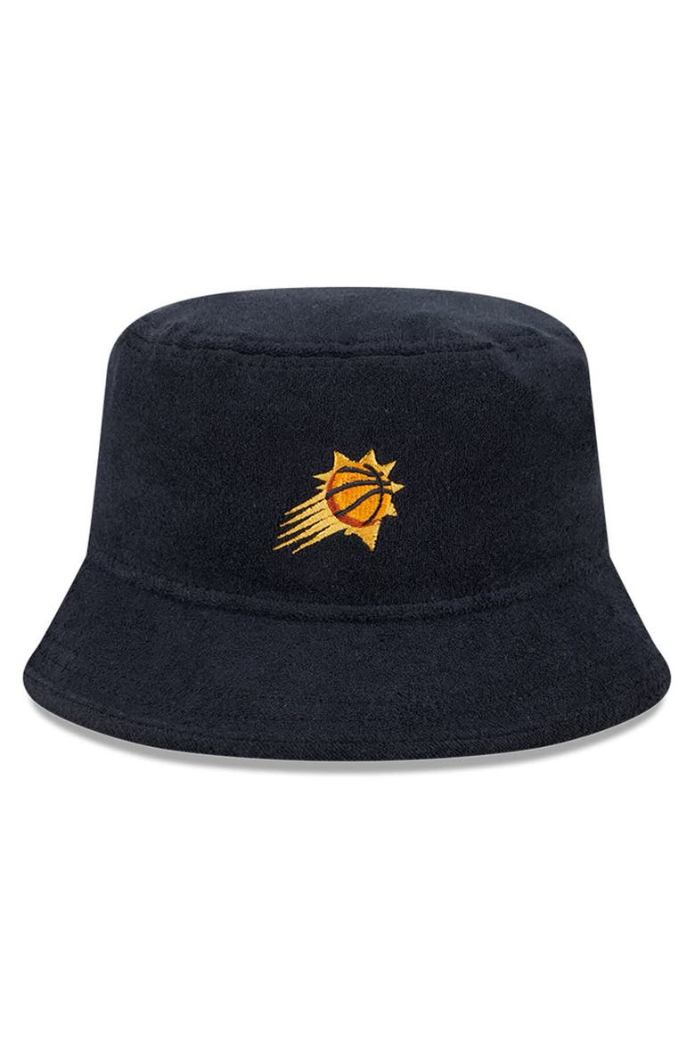 Men's New Era Black Phoenix Suns Court Sport Terry Bucket Hat, Alternate, color, Black