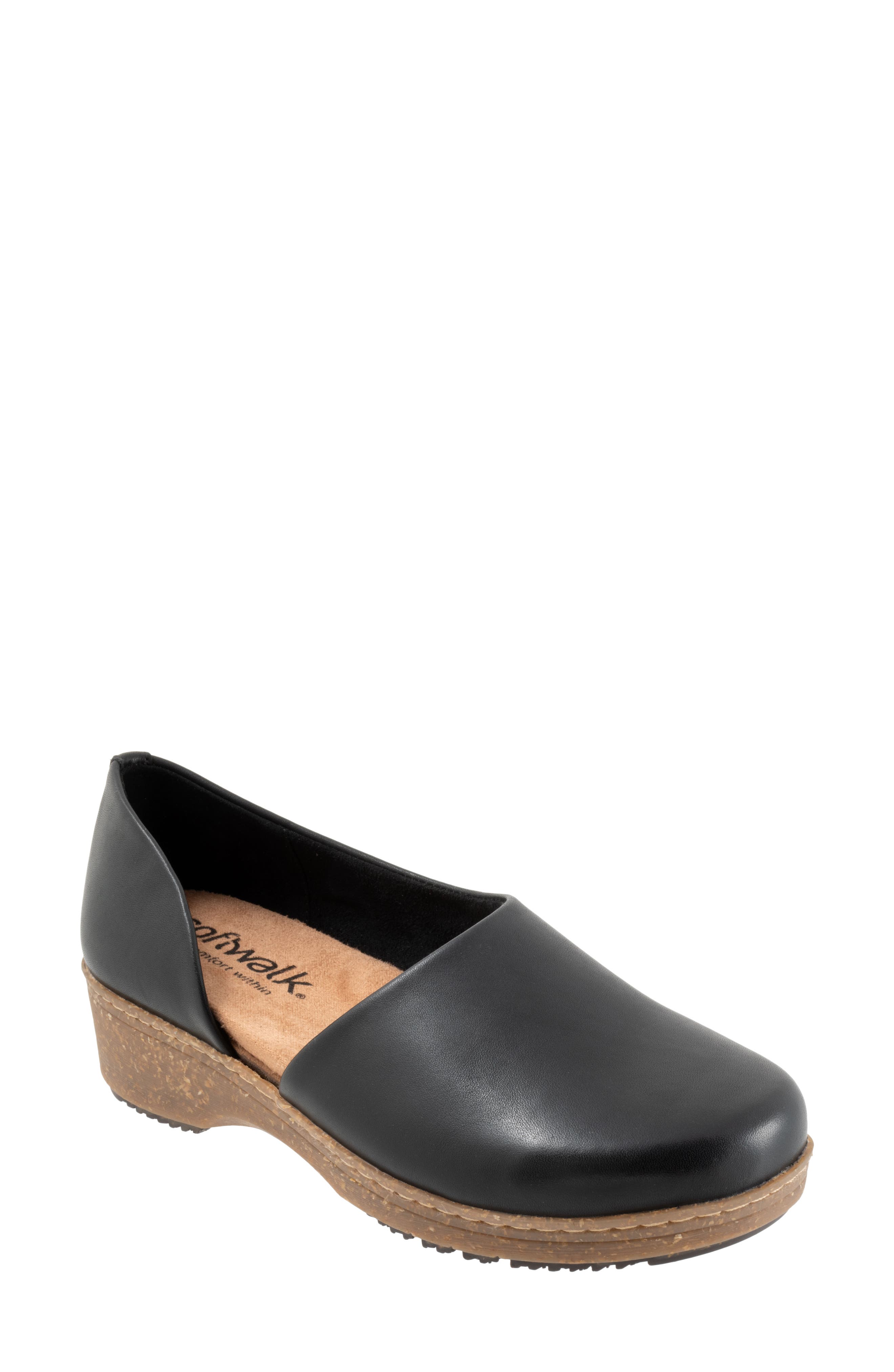 SoftWalk<sup>®</sup> Addie Half d'Orsay Clog, Main, color, Black