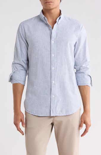 Everyday Slim Fit Cotton & Linen Long Sleeve Button-Down Shirt