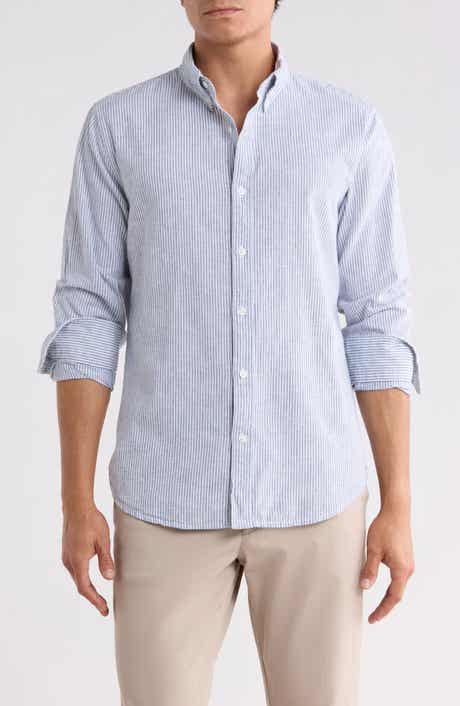 Everyday Slim Fit Cotton & Linen Long Sleeve Button-Down Shirt