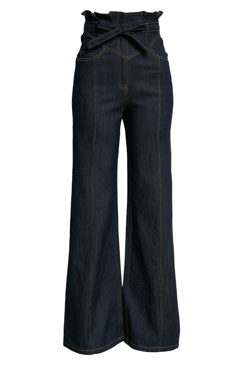 Wendy Paperbag Waist Wide Leg Jeans, Alternate, color, INDIGO