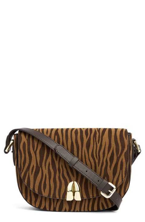 Jodie Oloid Zebra Print Crossbody Bag