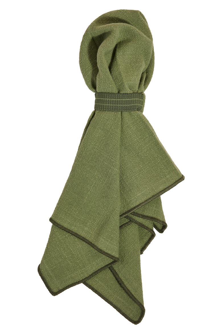 Set of 4 Loop Napkins, Alternate, color, SAGE