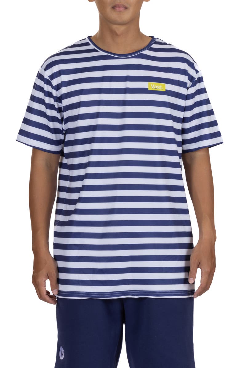 VAST Aqua Terra Stripe Performance T-Shirt, Main, color, 