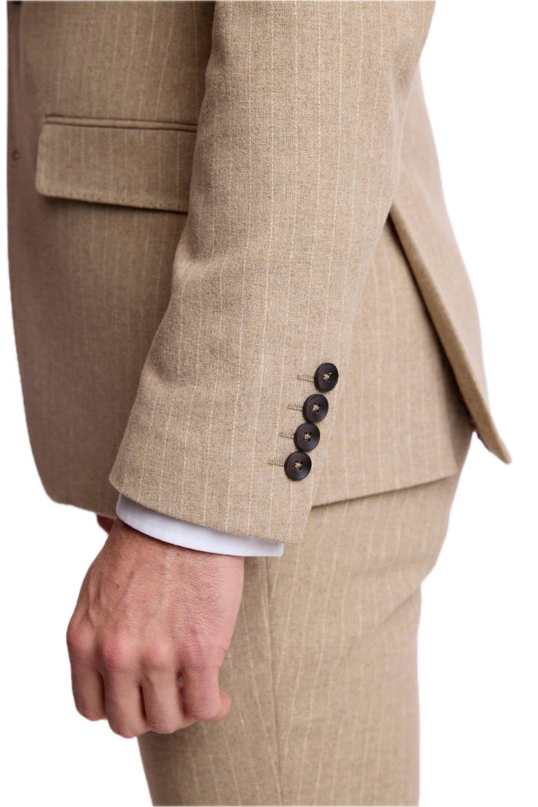 Ashton Slim Peak Suit Jacket, Alternate, color, HARVEST TAN PINSTRIPE