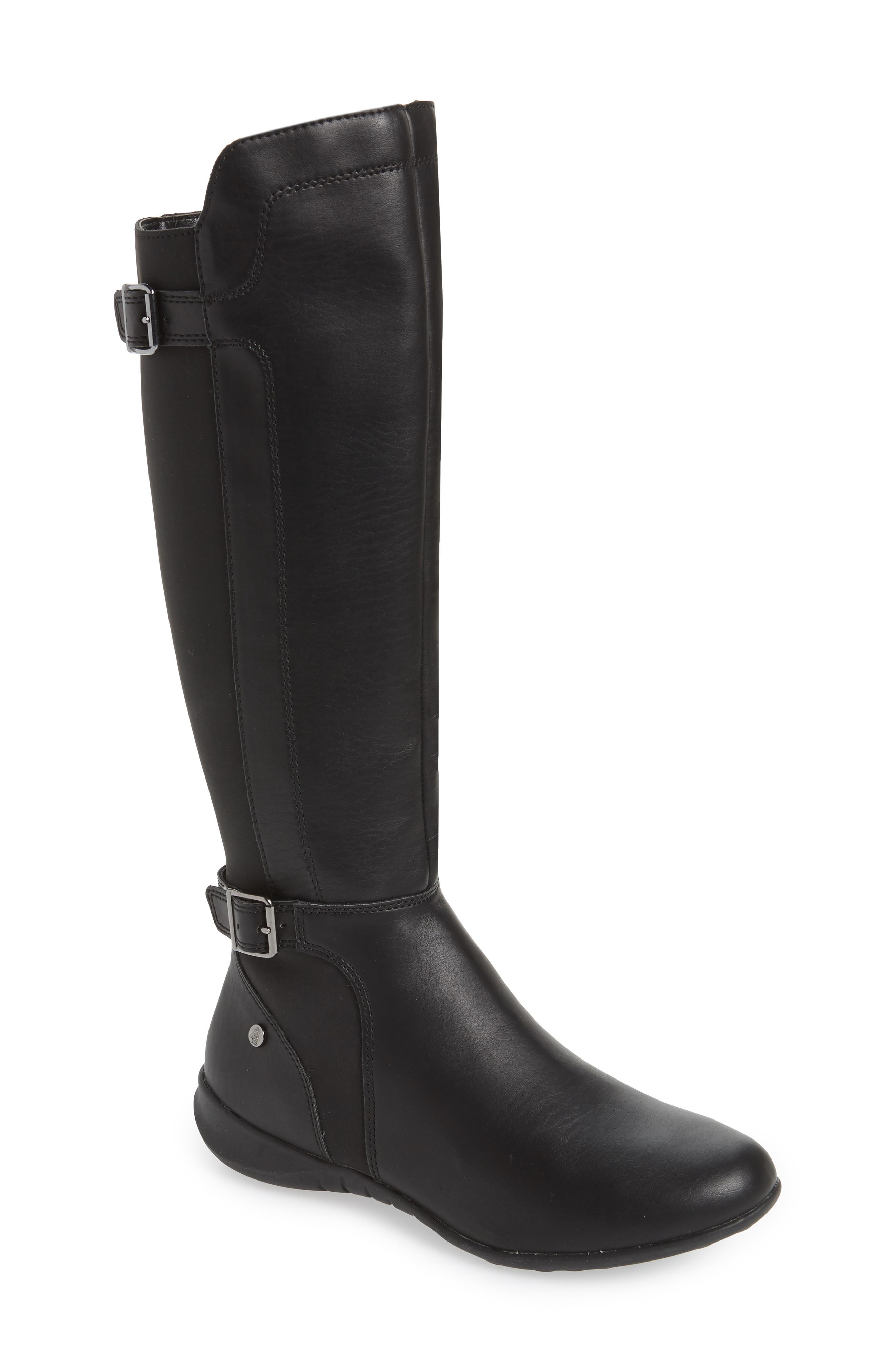 Bria Knee High Boot, Main, color, BLACK FAUX LEATHER