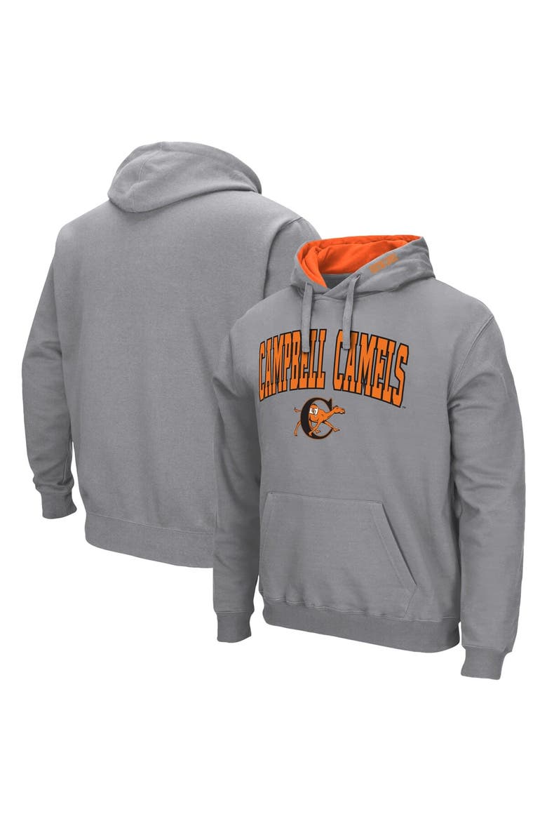 Men's Colosseum Gray Campbell Fighting Camels Isle Pullover Hoodie, Alternate, color, Gray