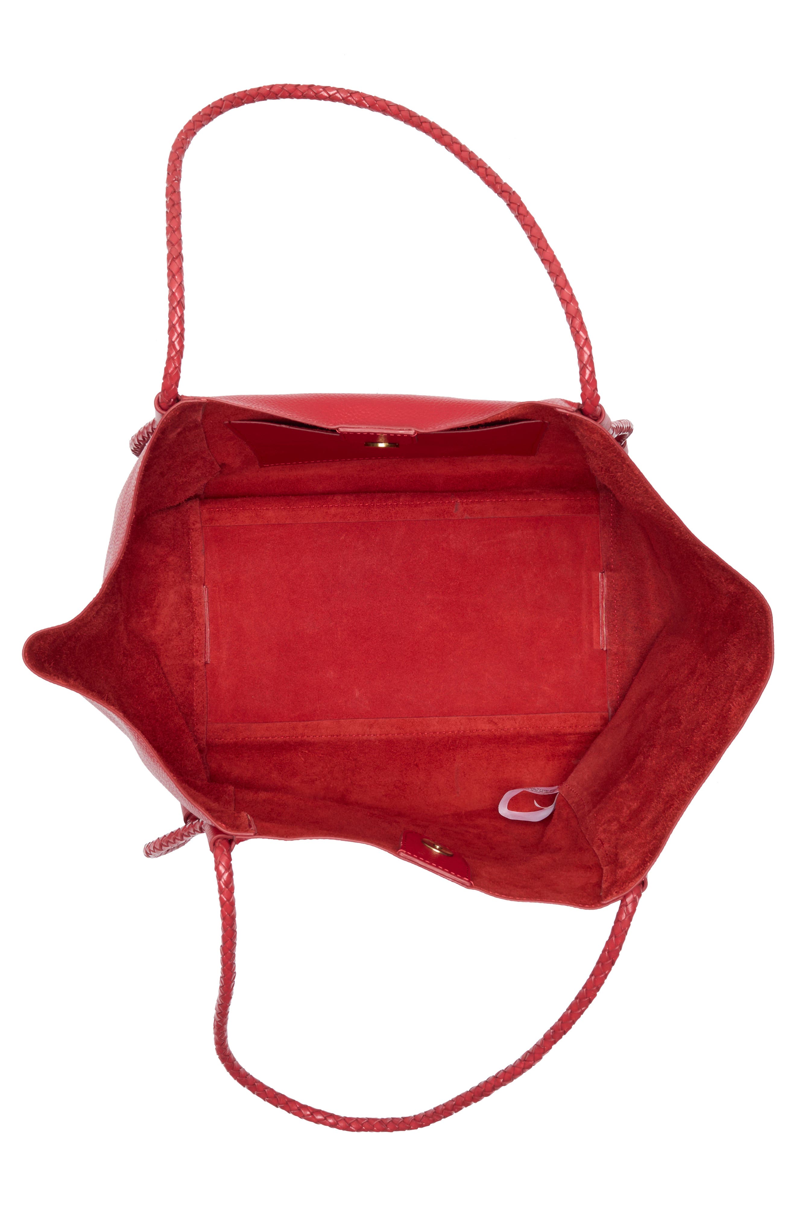 Lucky Brand Zila Leather Tote Bag, Alternate, color, Salsa