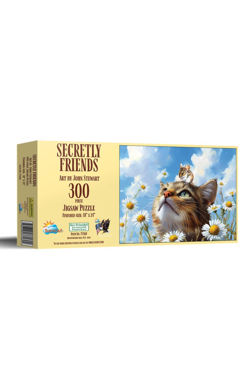 Sunsout Secretly Friends 300 piece Jigsaw Puzzle for Adults, Main, color, Multicolor