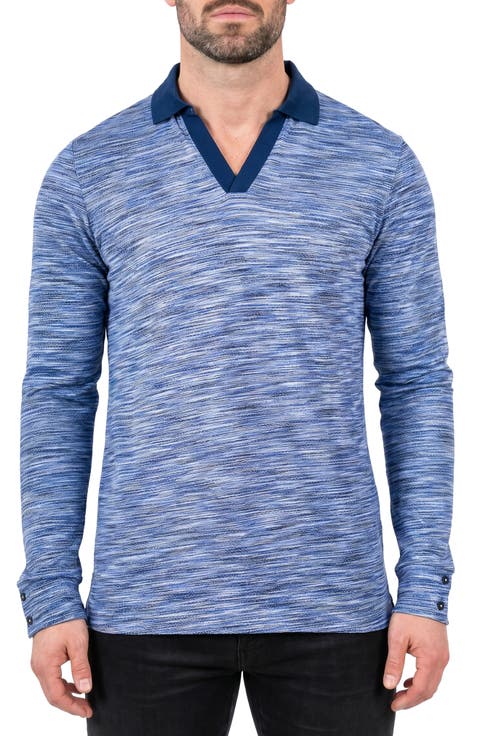 Unknown Long Sleeve Cotton Polo