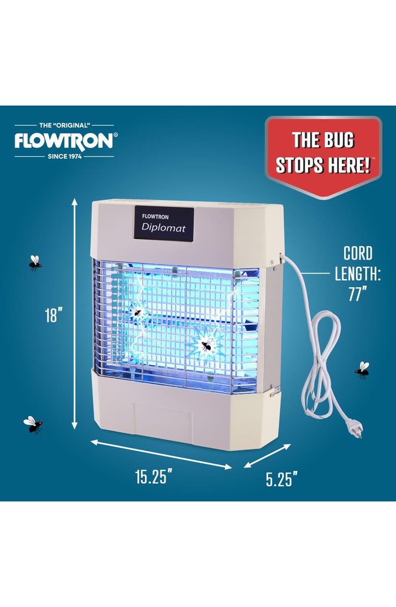 Flowtron Diplomat Indoor Bug Zapper, 1200 Sq Ft Electric Fly & Insect Killer W/80W UV Light & More, Alternate, color, 