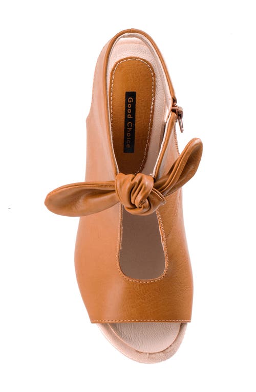 Gc Shoes Women's Kimora Knot Detail Block Heel Dress Sandals In Tan