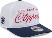 New Era Men's New Era White/Navy LA Clippers 2025 NBA Draft On-Stage Nylon 19TWENTY Adjustable Hat