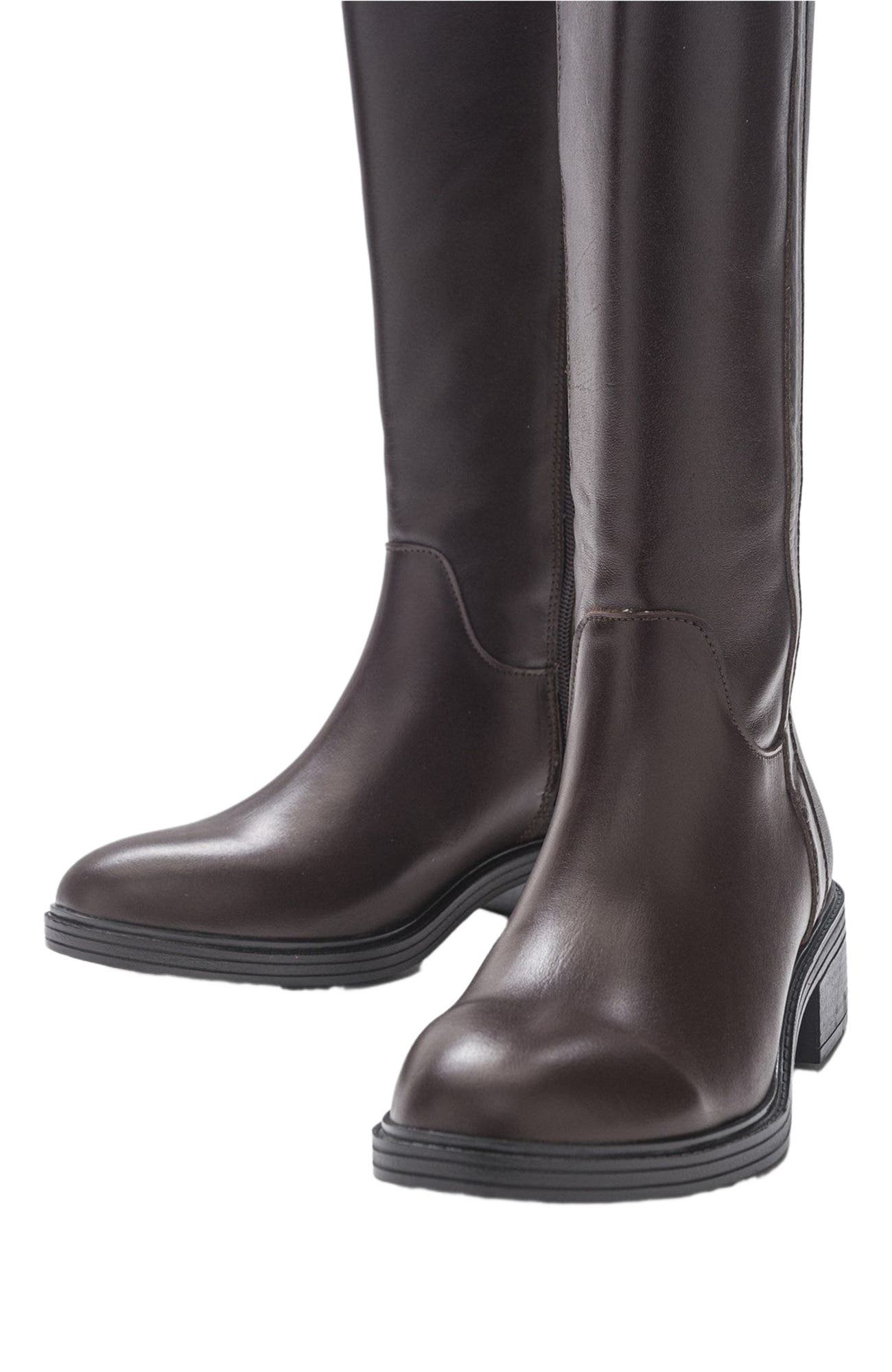 Acro Leather Boot, Alternate, color, Brown Leather