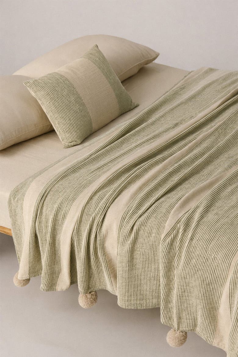 Korfu King Bedspread, Alternate, color, Black