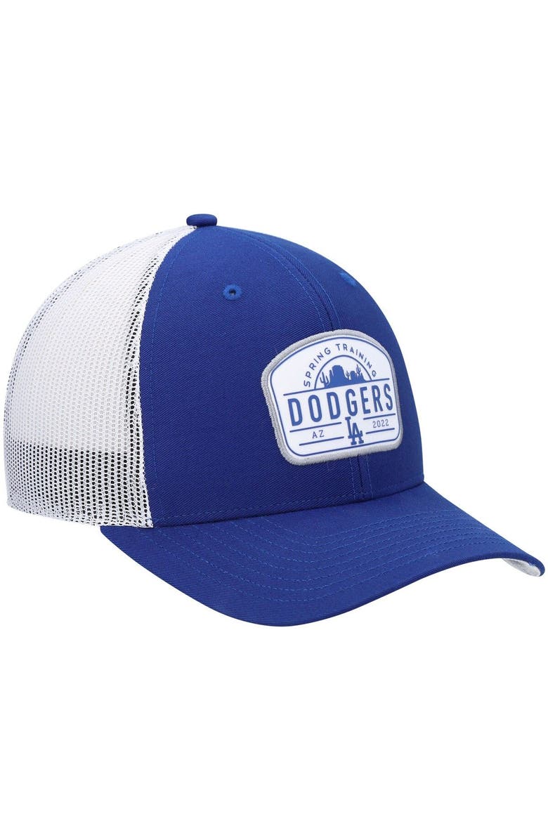 '47 Men's '47 Royal/White Los Angeles Dodgers 2022 Spring Training Panorama Trucker Snapback Hat, Alternate, color, 