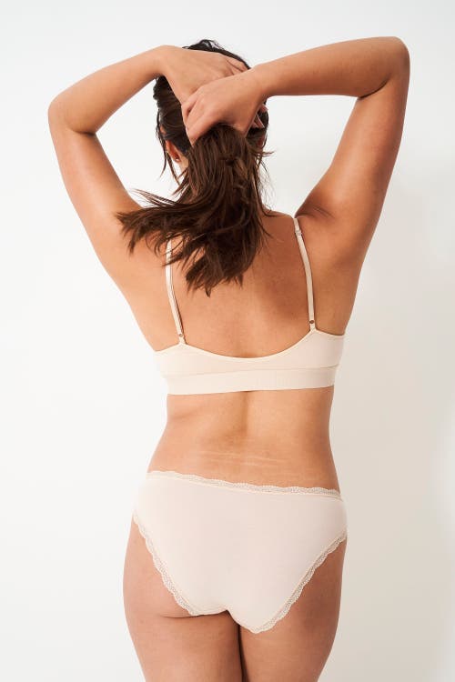 Stripe & Stare T-shirt Bra & Orignal Knicker Set In Sand