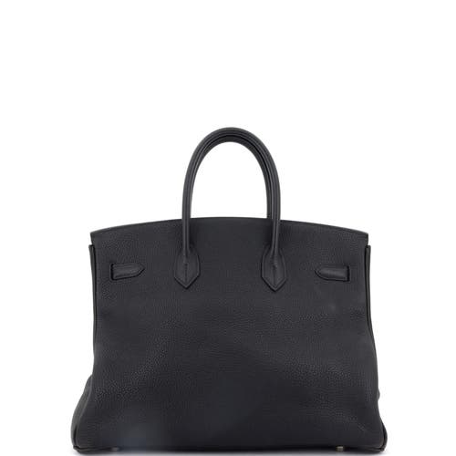 Pre-owned Hermes  Hermes Birkin Handbag Black Togo With Palladium Hardware 30 In Black