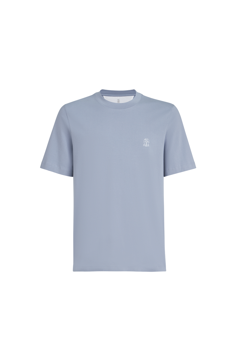 Brunello Cucinelli Jersey T-shirt with logo, Main, color, Slate