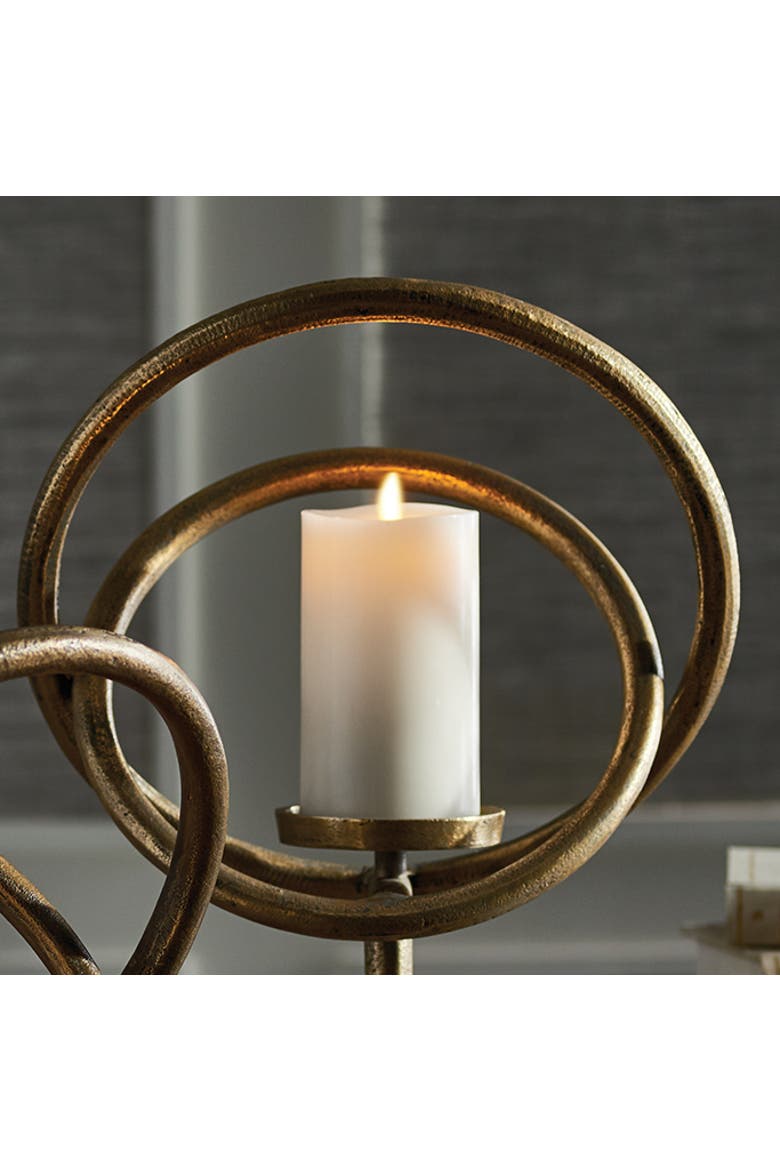 Da Vinci Candleholder 15", Alternate, color, Gold