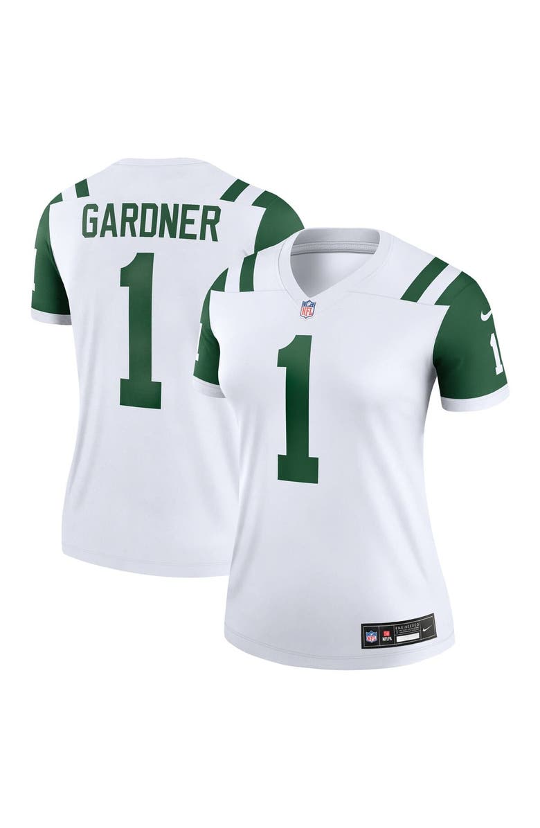 Nike Women's Nike Ahmad Sauce Gardner Classic Alternate White New York Jets Alternate Legend Player Performance Top, Alternate, color, White