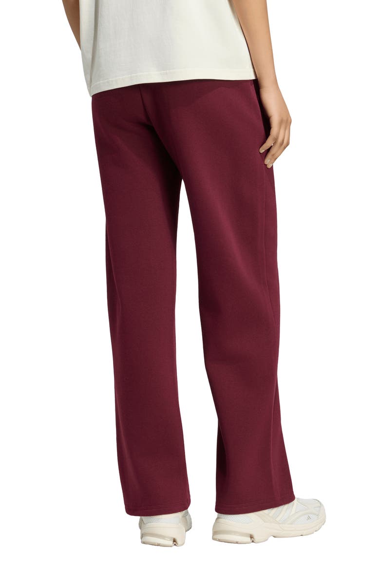Fleece Straight Leg Pants, Alternate, color, MAROON/ WHITE