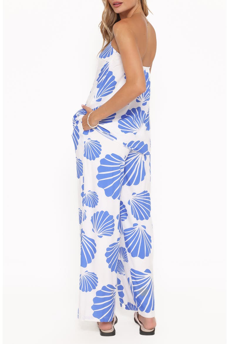 Kristy Strapless Top & Wide Leg Pants Set, Alternate, color, BLUE SHELL