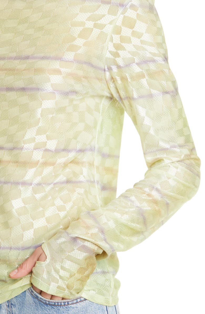 Collina Strada Thumbtastic Mock Neck Mesh Top, Alternate, color,