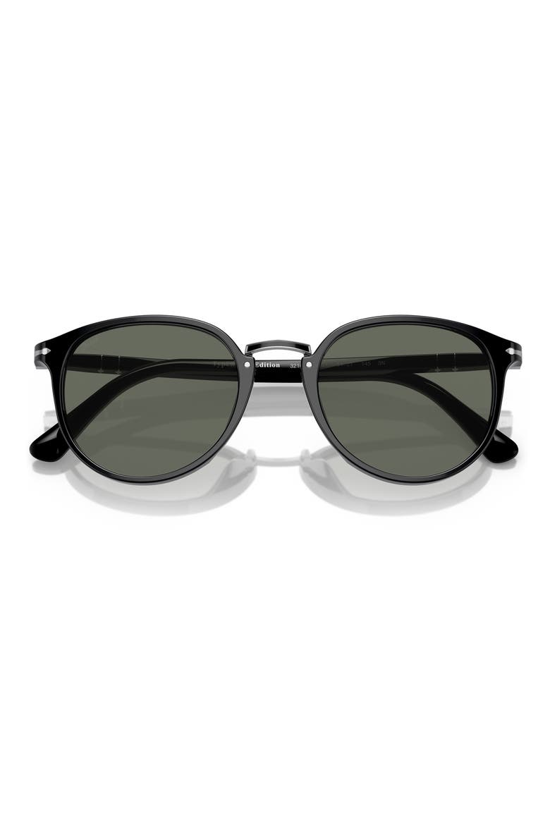 PO3210S 51mm Oval Sunglasses, Alternate, color, BLACK / GREEN