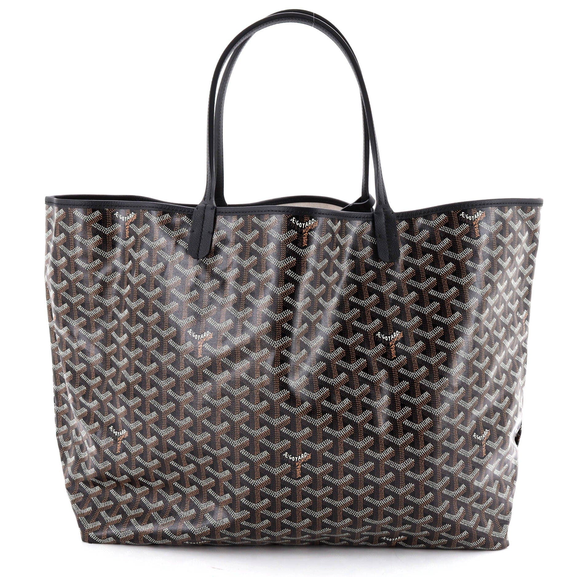 Pre-Owned Goyard Saint Louis Tote Coated Canvas GM, Main, color, Black