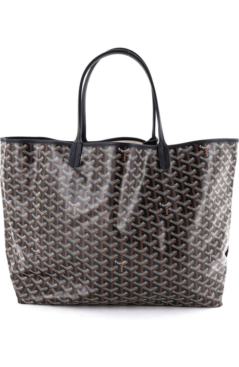 Pre-Owned Goyard Saint Louis Tote Coated Canvas GM, Main, color, Black