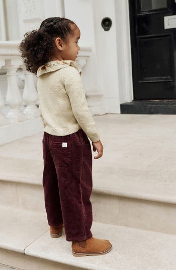 Kids' Embroidered Collar Cardigan