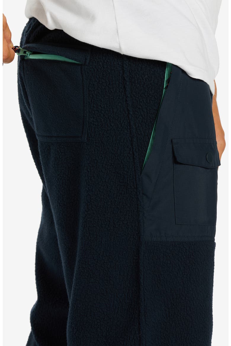 Boundary Belted Polar Fleece Trail Pants, Alternate, color, NAVY