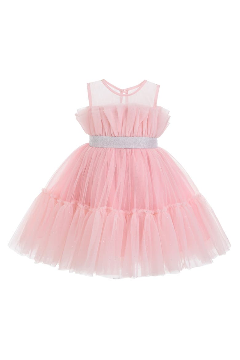 Isolara Tulle Glitter Dress, Main, color, Pink