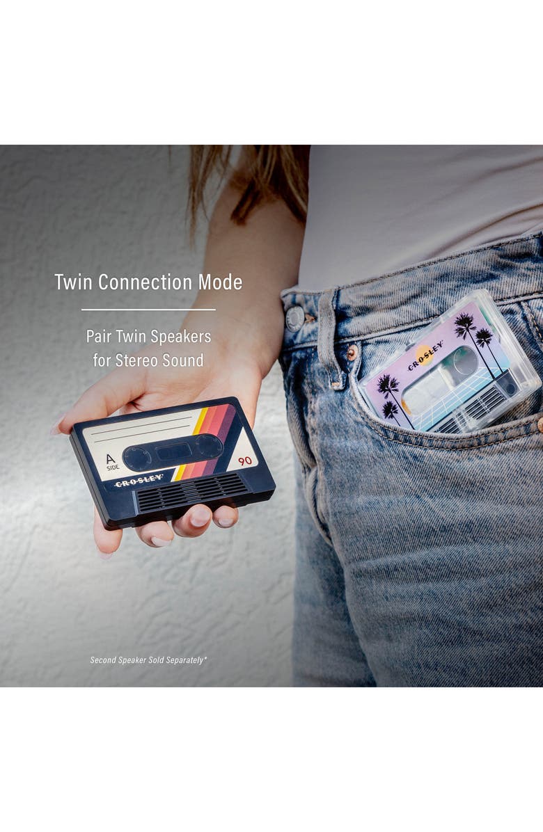 Crosley Radio Cassette Tape Portable Bluetooth<sup>®</sup> Speaker, Alternate, color, Classic Black