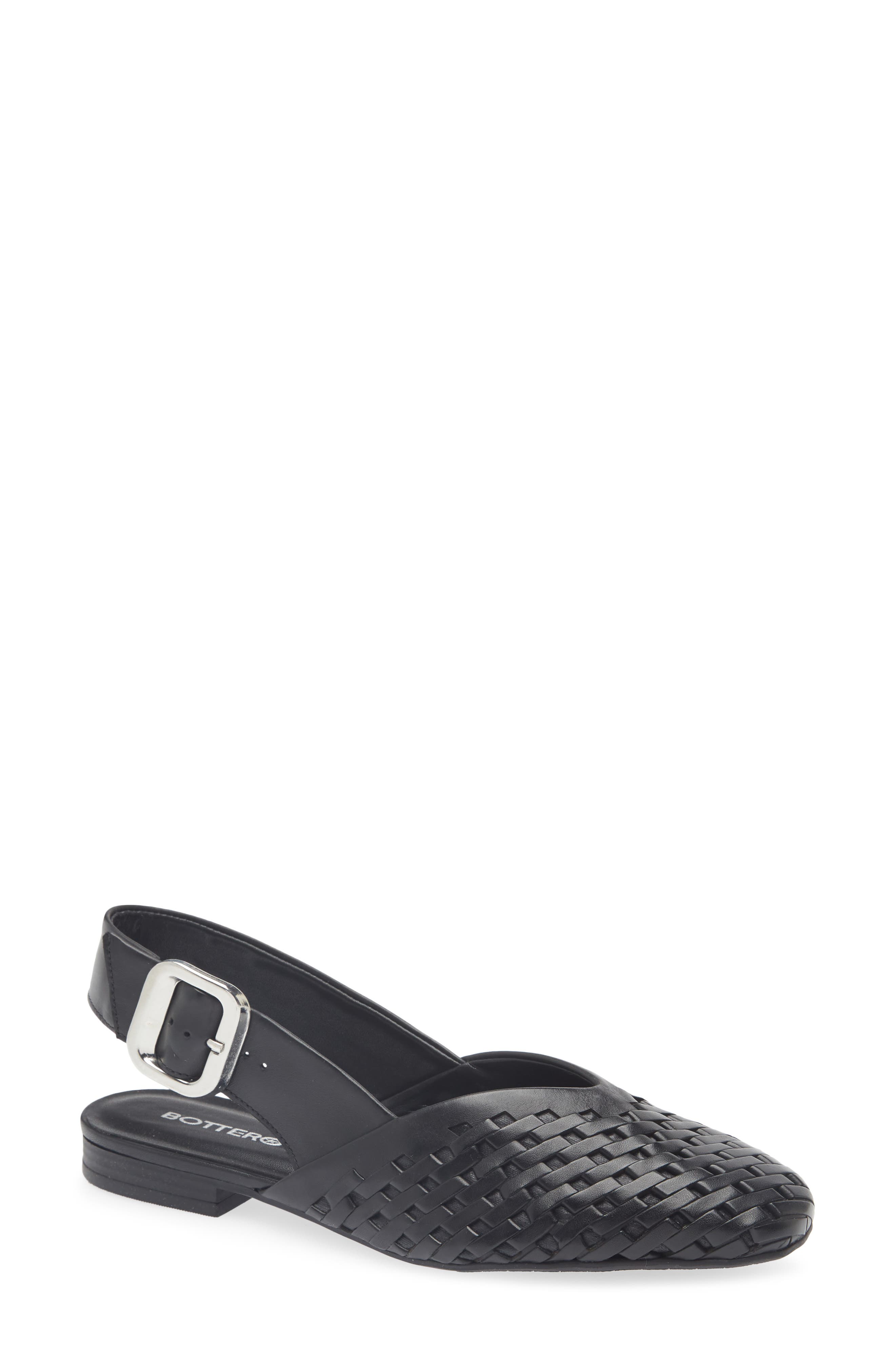 Bottero Bottoulon Slingback Flat, Main, color, Preto