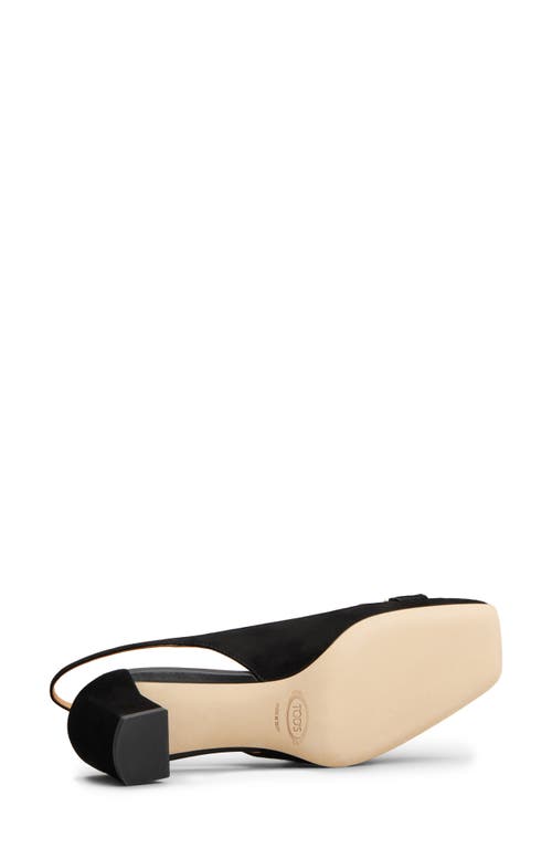 Tod's Leather Slingback Pumps In Black