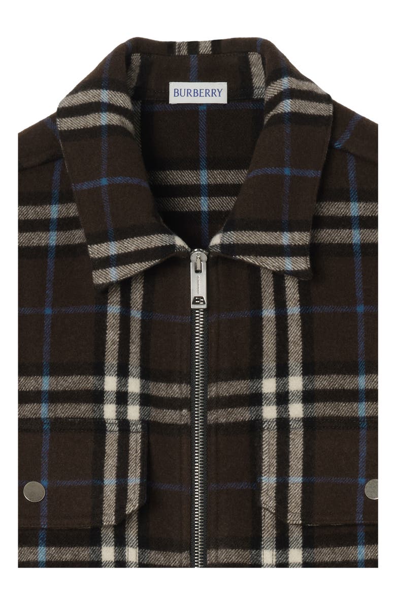 Check Wool Flannel Overshirt, Alternate, color, Snug brown
