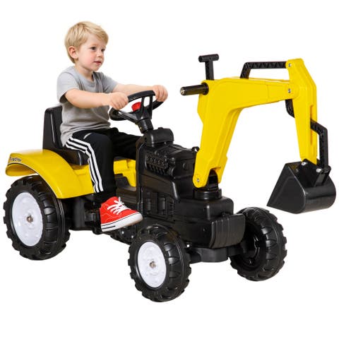 Kids Pedal Digger with Horn